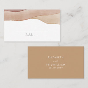 Boho Watercolour Abstract Gentle Fawn Wedding Place Card