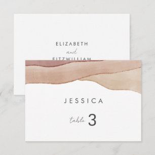 Boho Watercolour Abstract   Guests Name Place Card