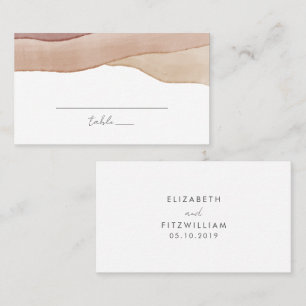 Boho Watercolour Abstract Wedding Place Card