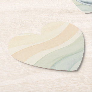 Boho Waves Design Paper Coaster