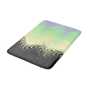 Boho Wavy Marbled Abstract Cassgender Pride Flag Bath Mat
