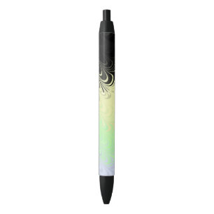 Boho Wavy Marbled Abstract Cassgender Pride Flag Black Ink Pen
