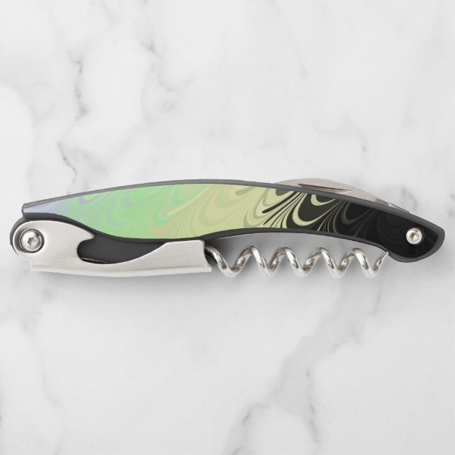 Boho Wavy Marbled Abstract Cassgender Pride Flag Corkscrew (Front)