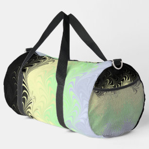 Boho Wavy Marbled Abstract Cassgender Pride Flag Duffle Bag