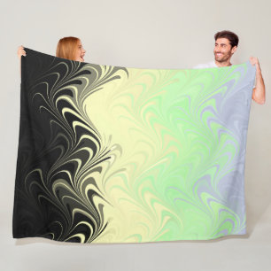 Boho Wavy Marbled Abstract Cassgender Pride Flag Fleece Blanket