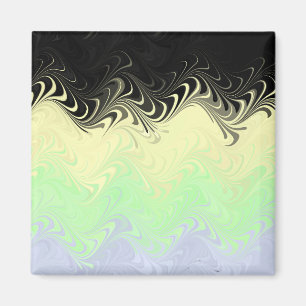 Boho Wavy Marbled Abstract Cassgender Pride Flag Magnet
