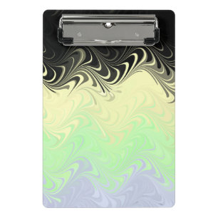 Boho Wavy Marbled Abstract Cassgender Pride Flag Mini Clipboard