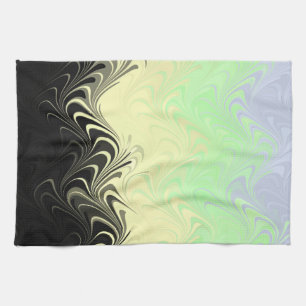 Boho Wavy Marbled Abstract Cassgender Pride Flag Tea Towel