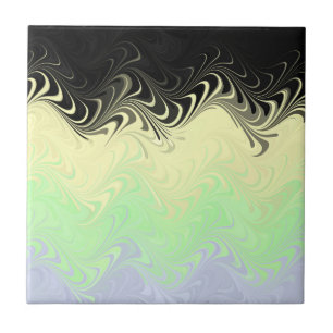 Boho Wavy Marbled Abstract Cassgender Pride Flag Tile