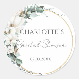 BOHO WEDDING BRIDAL SHOWER   CLASSIC ROUND STICKER
