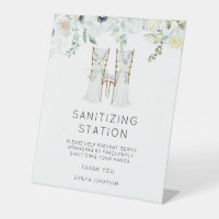 Boho Wedding Chairs Hand Sanitizer Station
