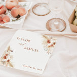 Boho Wedding Cocktail Paper Napkin<br><div class="desc">These lovely Paper Napkins feature a beautiful boho design with an earthy,  desert colour scheme- perfect for a wedding saturated in neutral tones and is a gorgeous way to accent your event's cocktail,  food or dessert table! Easily customise the text colours and wording to perfect match your shower theme.</div>