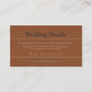 Boho Wedding Details Card Chic Floral Luxe