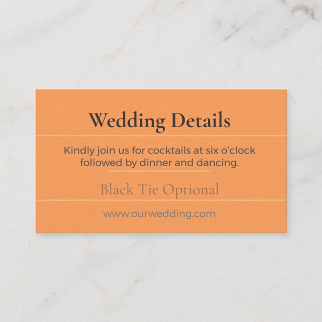 Boho Wedding Details Card | Chic Floral Luxe (Front)