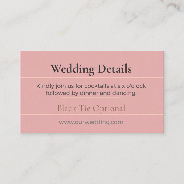 Boho Wedding Details Card | Chic Floral Luxe (Front)