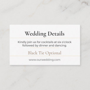 Boho Wedding Details Card Chic Floral Luxe