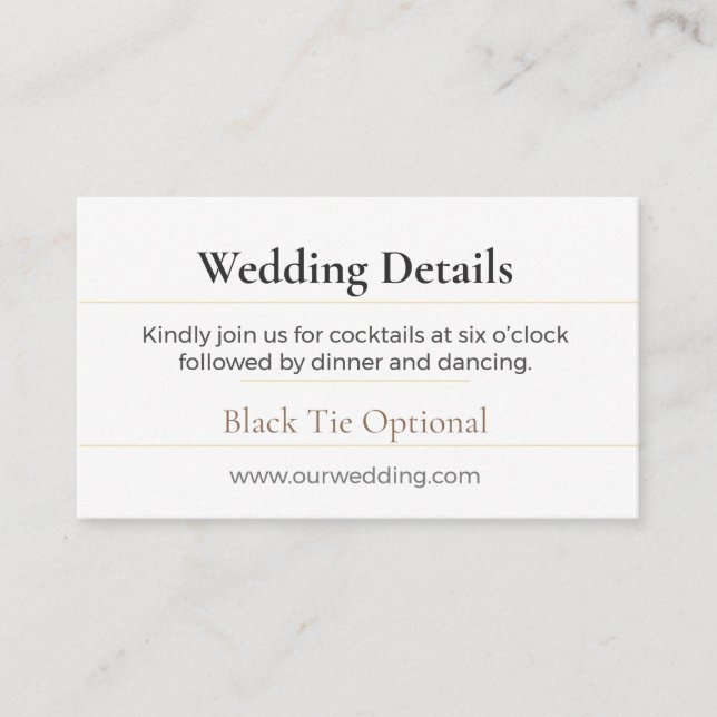 Boho Wedding Details Card | Chic Floral Luxe (Front)