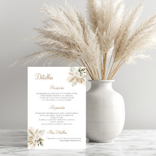 Boho Wedding Details in Spanish Thank You Card