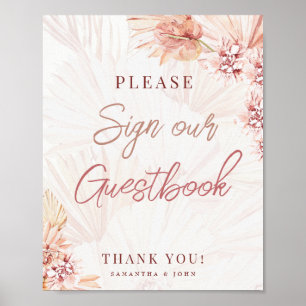 Boho Wedding Guestbook Sign Bohemian Engagement