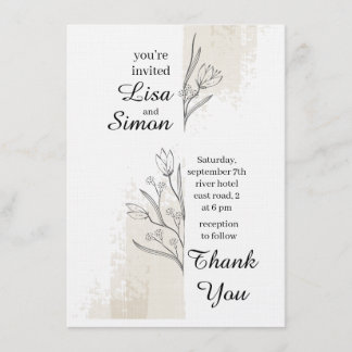 boho wedding invitation