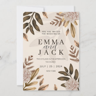 Boho Wedding Invitation 