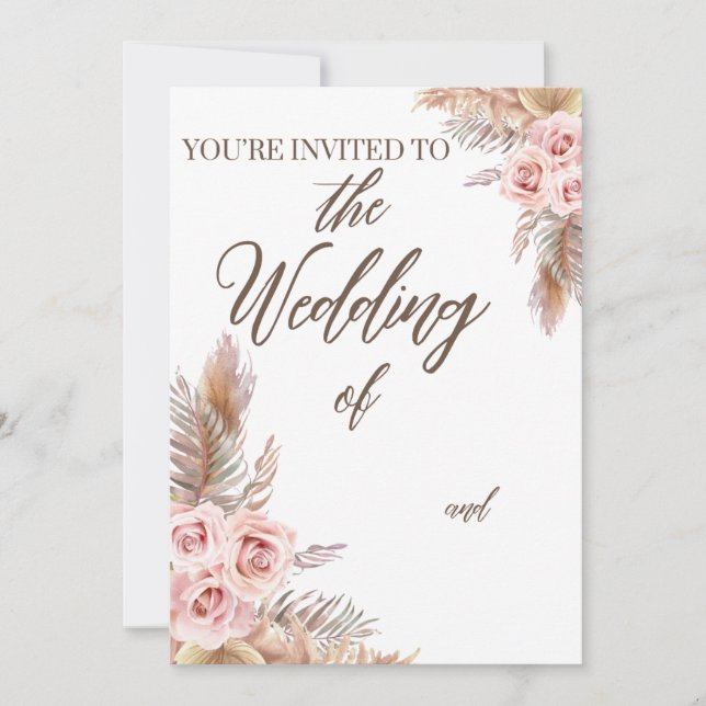 Boho Wedding Invitation (Front)
