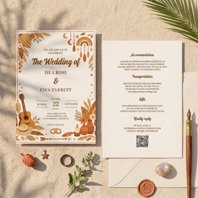 Boho Wedding Invitation (Creator Uploaded)