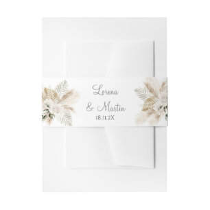 Boho Wedding Invitation Belly Band
