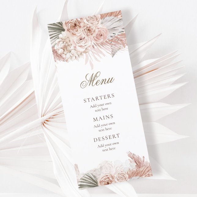 boho wedding Menu (Creator Uploaded)