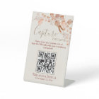 Boho Wedding Photo Sharing Pampas Grass QR Code