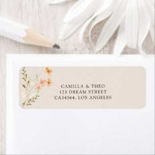 Boho Wedding Return Address Label