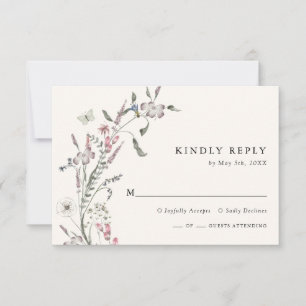 Boho Wedding RSVP Card