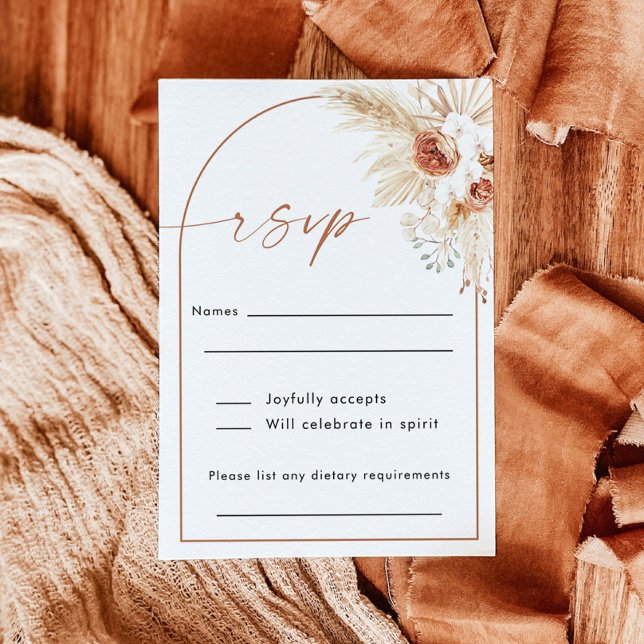 Boho Wedding RSVP Card | Vertical Response Card (Creator Uploaded)