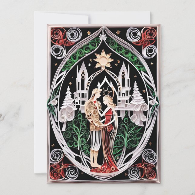 Boho Wedding RSVP Invitation (Front)