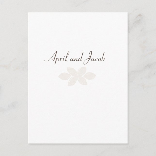 Boho Wedding RSVP Postcard (Front)