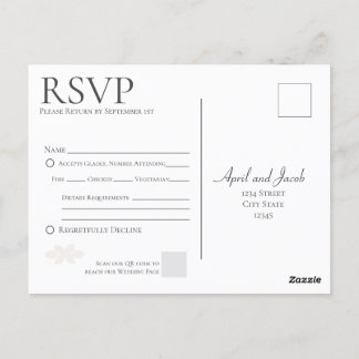 Boho Wedding RSVP Postcard