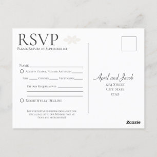 Boho Wedding RSVP Postcard Insert