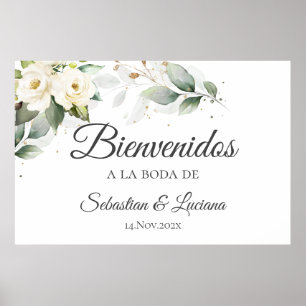 Boho Wedding Spanish Welcome sign