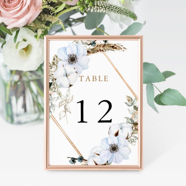 Boho Wedding Table Number Frame Fall Terracotta (Creator Uploaded)