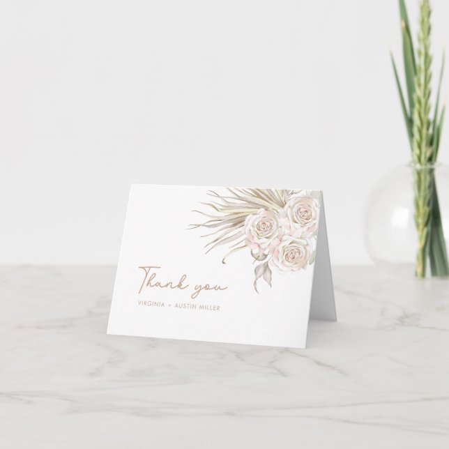 Boho Wedding Thank You Card (Front)