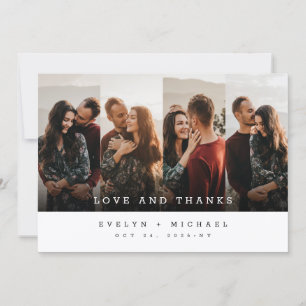 Boho Wedding Thank You Photo Collage Card