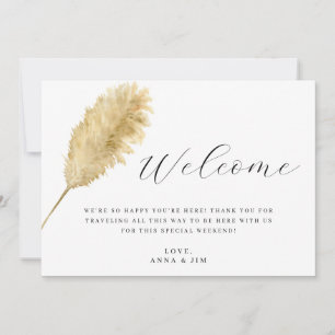 Boho Wedding Welcome Bag Insert Card