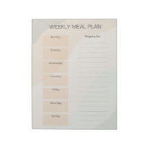 Boho Weekly Meal Plan Notepad