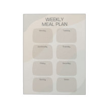 Boho Weekly Meal Plan Notepad