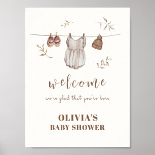 Boho Welcome Sign Girl Outfit Baby Shower