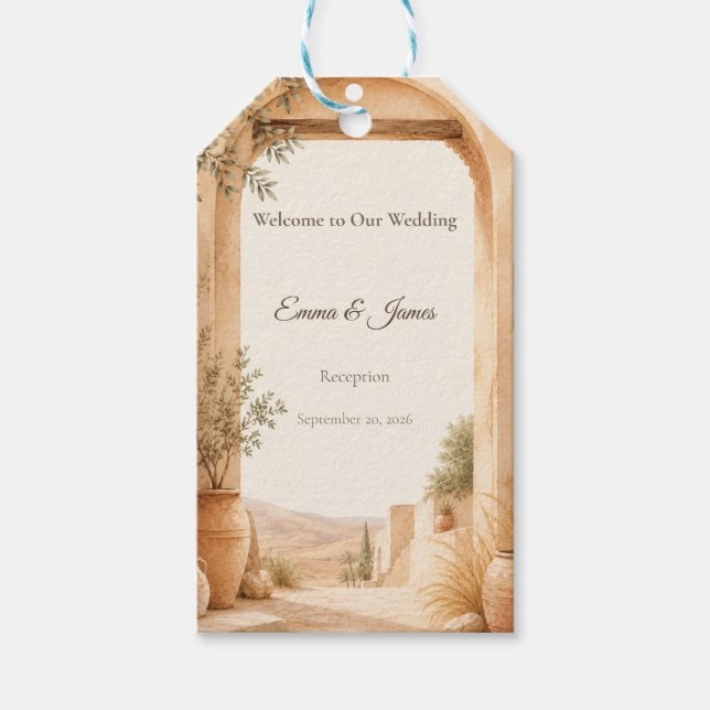 Boho Welcome Wedding Gift Tag (Front)