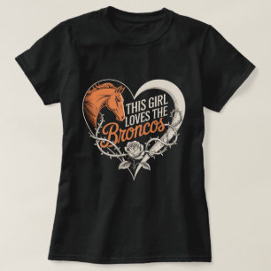 Boho Western Bronco Horse & Moon Celestial Cowgirl T-Shirt