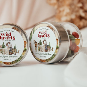 Boho Western Desert Bridal Shower Classic Round Sticker