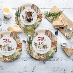 Boho Western Desert   Bridal Shower  Paper Plate