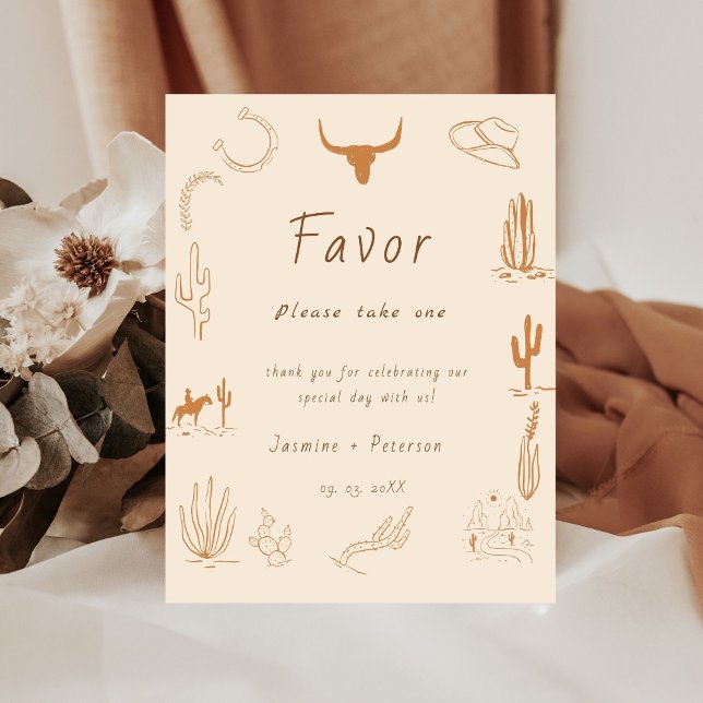 Boho Western Favourite People Wedding Favour sign (Creator Uploaded)